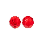 ZECK Faceted Glass Beads Red
