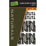 FOX Edges Naturals Size 7 Lead Clips & Pegs