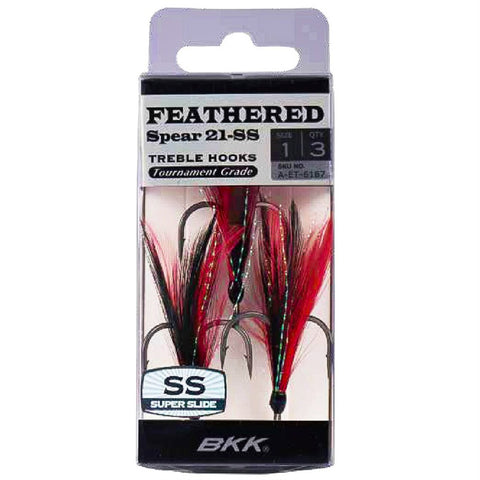 BKK Feathered Spear-21 SS Treble Red-Black