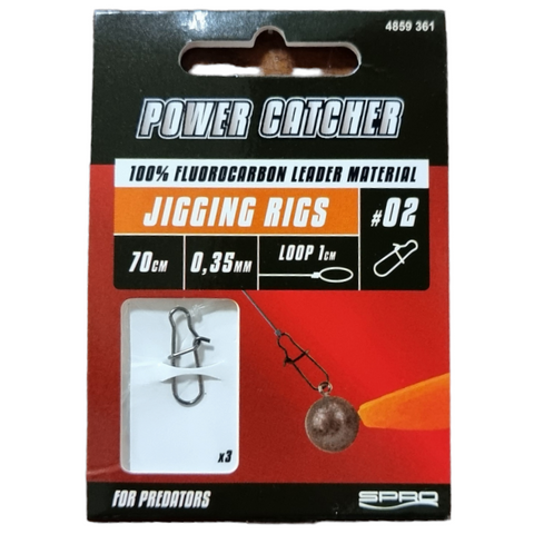 Power Catcher Jigging Rig Fluorocarbon Leader 70cm