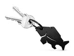 DELPHIN Carpener Schlüsselanhänger mit Flaschenöffner Schwarz