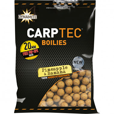 DYNAMITE BAITS Carptec Pineapple & Banana Boilies 20mm 1.8kg