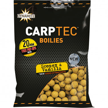 DYNAMITE BAITS Carptec Scopex & Vanilla Boilies 20mm 1.8kg