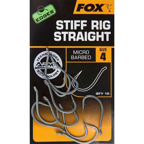 FOX Edges Armapoint Stiff Rig Straight Carp Hooks