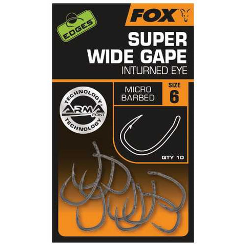 FOX Edges Armapoint Super Wide Gape Inturned Eye Carp Hooks
