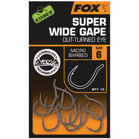 FOX Edges Armapoint Super Wide Gape Outturned Eye Carp Hooks