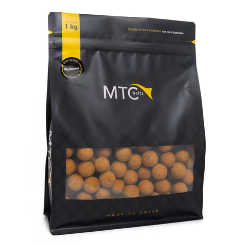 MTC BAITS Big Banana Boilie 16mm 1kg (Shelf Life)
