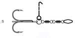VMC Pike Chain Stinger Hook MUSTACHE Rig Gr.S
