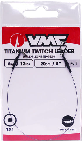VMC Titanium Twitch Leader 1x1 20cm 12lbs/6kg