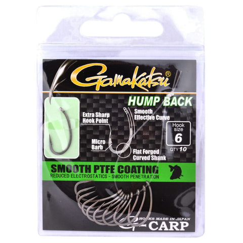 GAMAKATSU G-CARP Hump Back Carp Hooks PTFE Coating