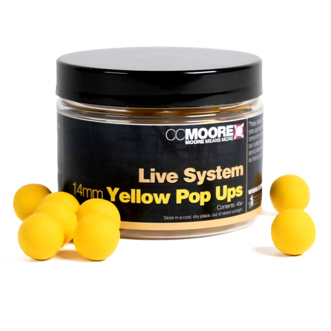 CC MOORE Live System Yellow Pop Ups 14mm 45 Stück