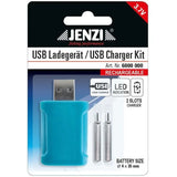 JENZI USB Ladegerät für Elektroposen incl. 2x CR435