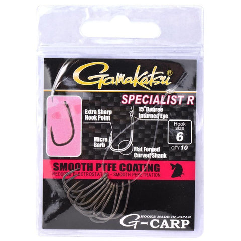 GAMAKATSU G-CARP Specialist R Carp Hooks PTFE Coating