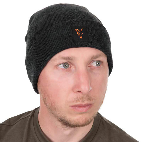 FOX COLLECTION Beanie Black/Orange