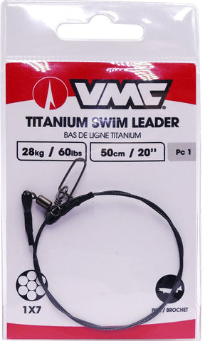 VMC Titanium Swim Leader 1x7 50cm 60lbs/28kg
