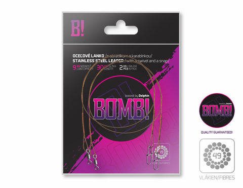 DELPHIN BOMB! Stahlvorfach 7x7 2 Stück