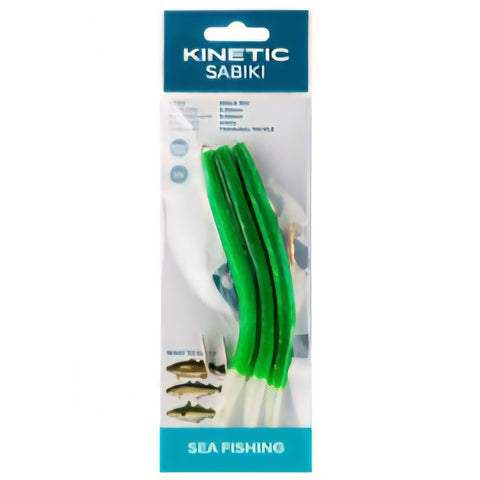 KINETIC Sabiki Gummi Makk 6/0 Glow Green Splatter