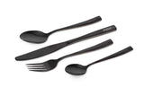 FOX Cookware Black Stainless Cutlery Set