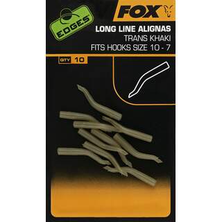 FOX Edges Long Line Alignas Hook Size 10-7 Trans Khaki