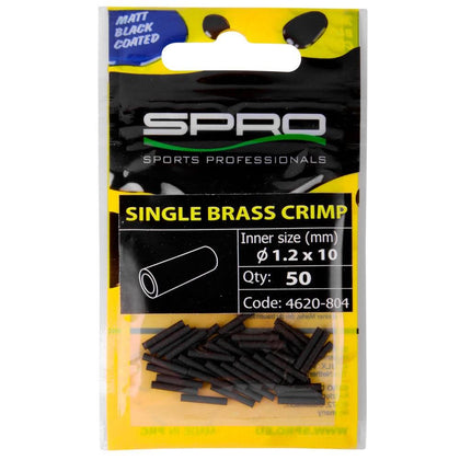 SPRO Matte Black Single Bass Crimp Klemmhülsen einfach