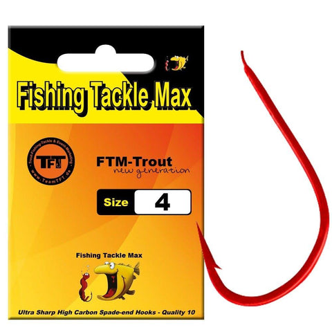 FTM Trout Forellenhaken Rot ungebunden