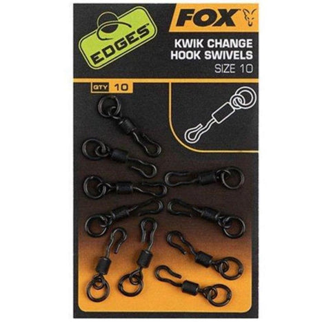 FOX Edges Kwik Change Hook Swivels Size 10