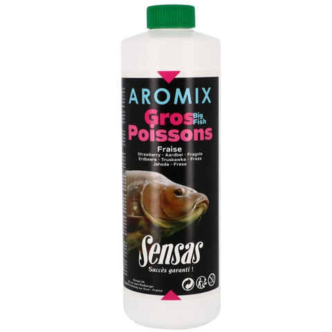 SENSAS Aromix 500ml Gros Poissons Fraise Erdbeere